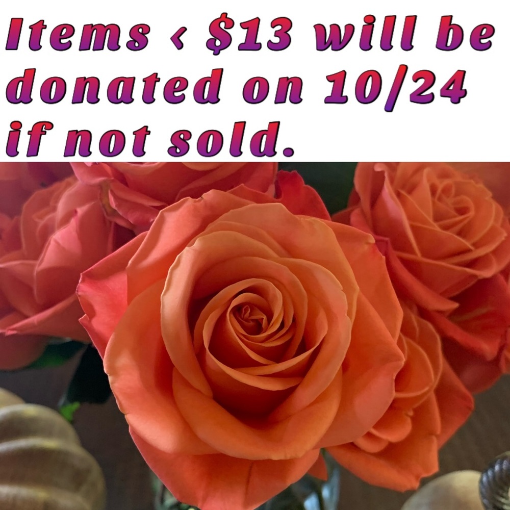 Items under $13 will be donated on 10/24/2021.